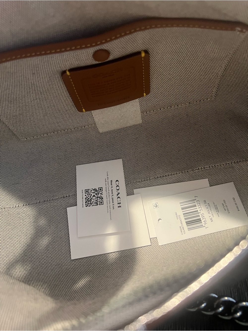 NWT Coach Juliet Shoulder Bag Anthracite - Picture 8 of 15